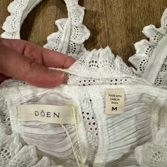 Doen White Ruffled Tank Top - Picture 7 of 12